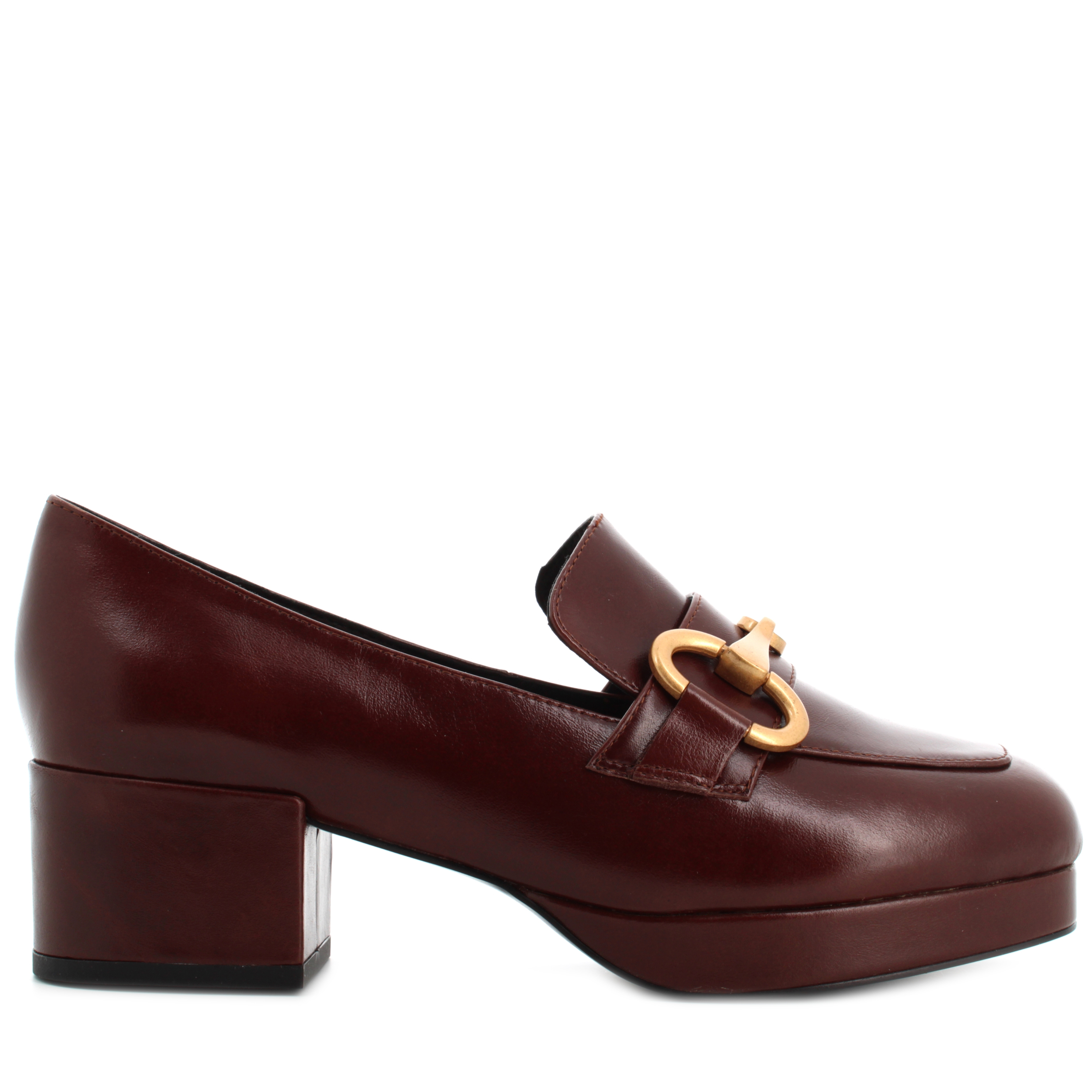 Bibi Lou mocassini donna con tacco 541P12VK COGNAC A21