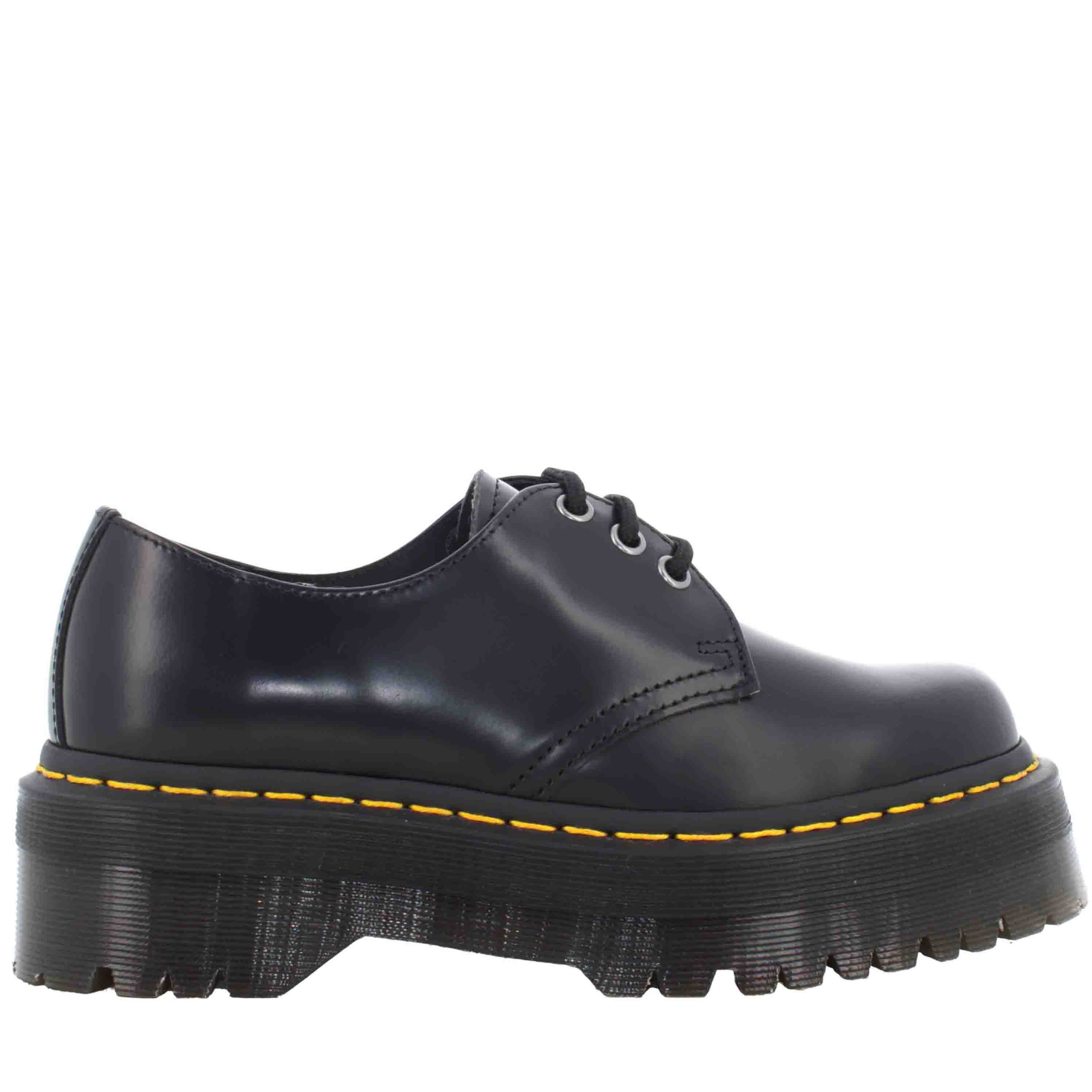 Dr. Martens A23g Damen-Schnürer mit Plateau 25567001 1461 QUAD POLISHED SMOOTH